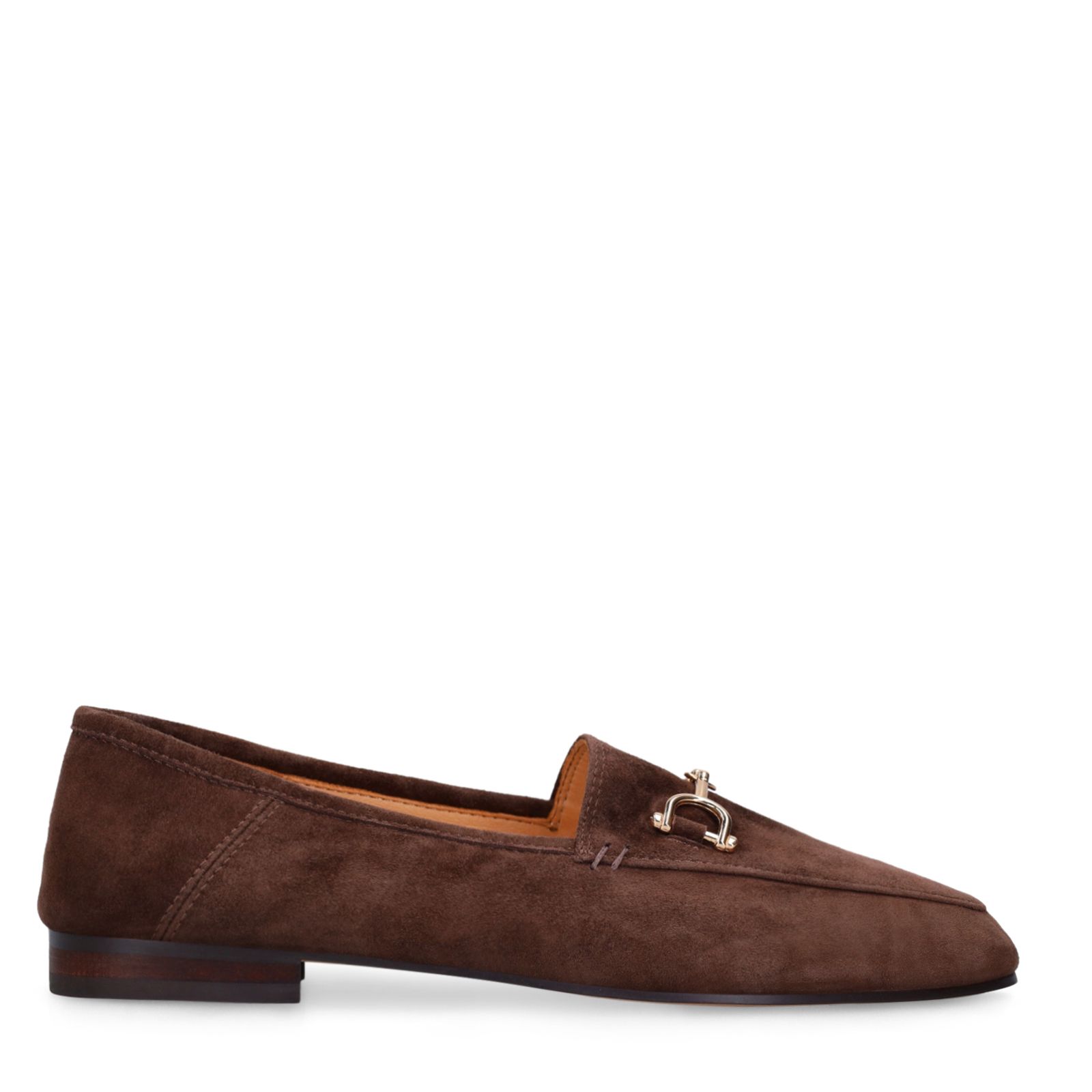 Bruine suède loafers