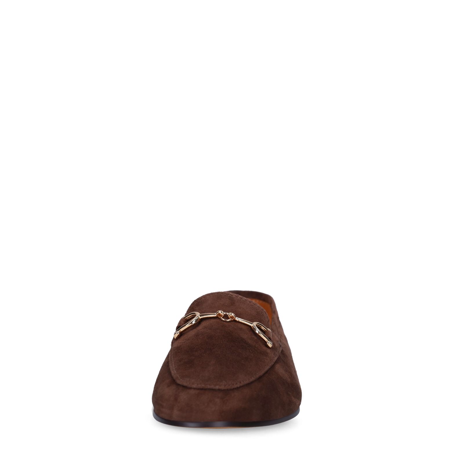 Bruine suède loafers