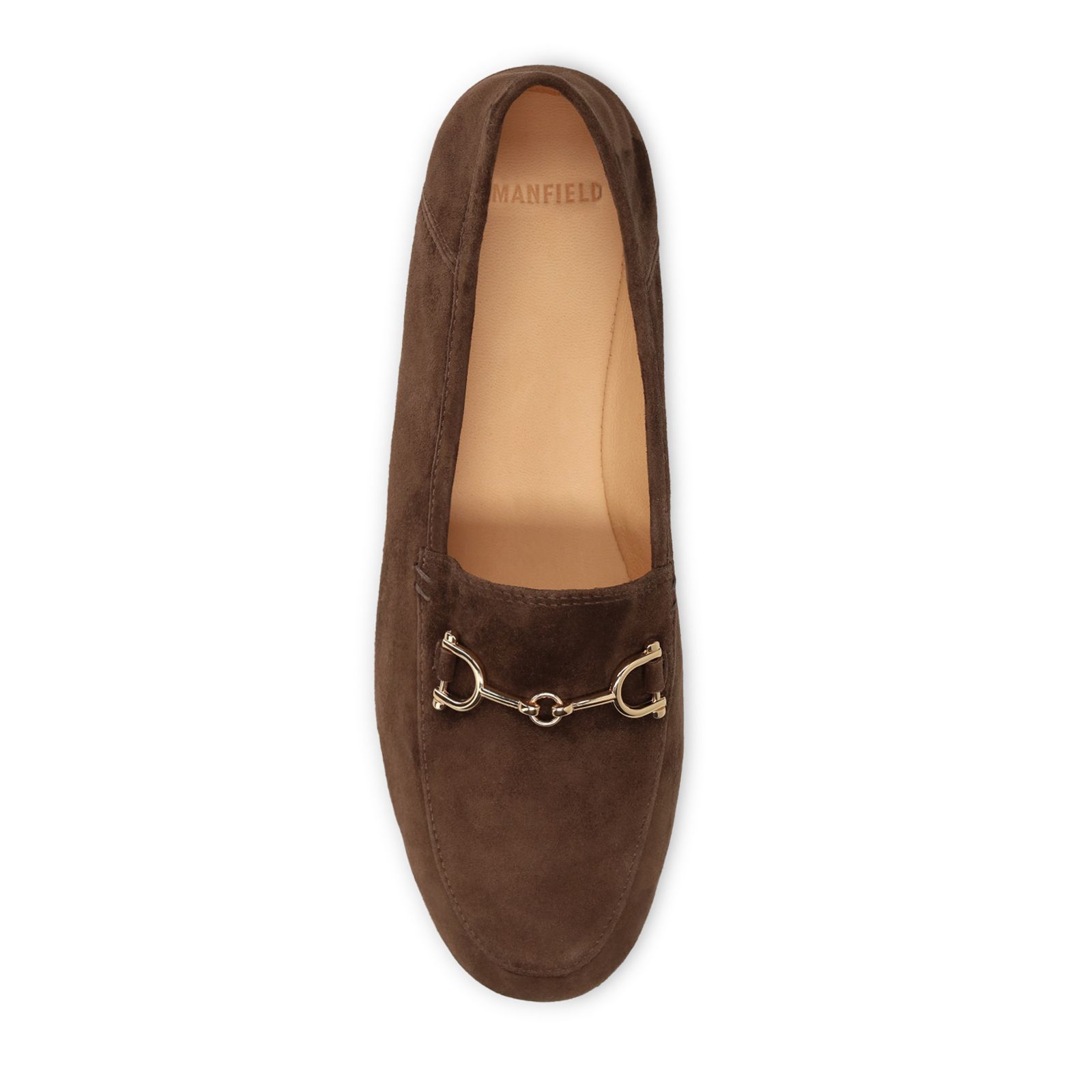 Bruine suède loafers