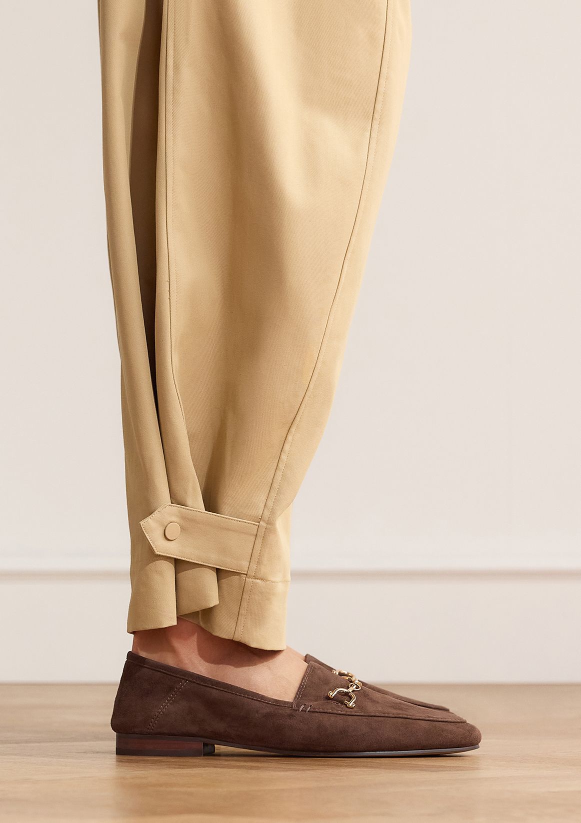 Braune Veloursleder-Loafer