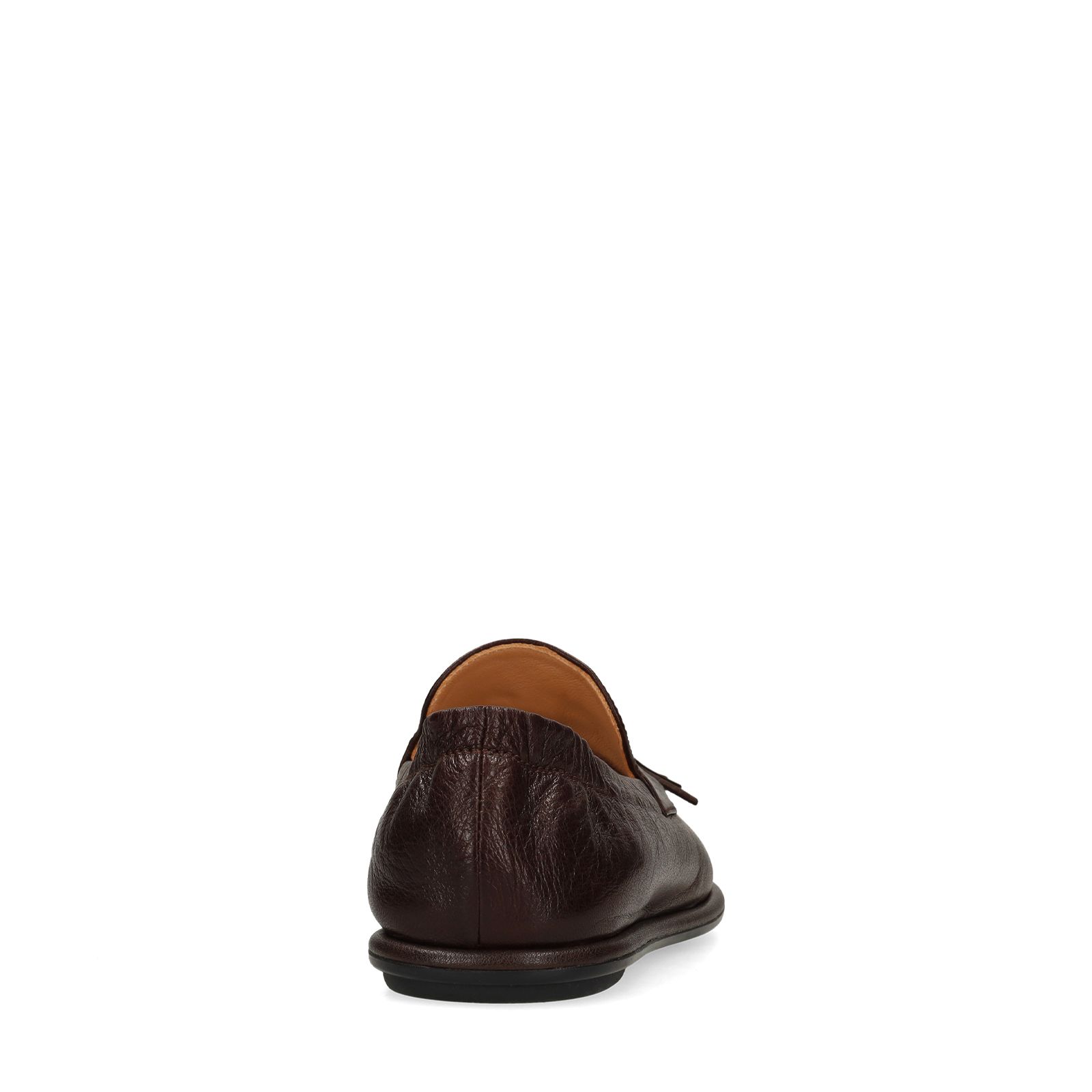 Donkerbruine leren loafers met kwastjes