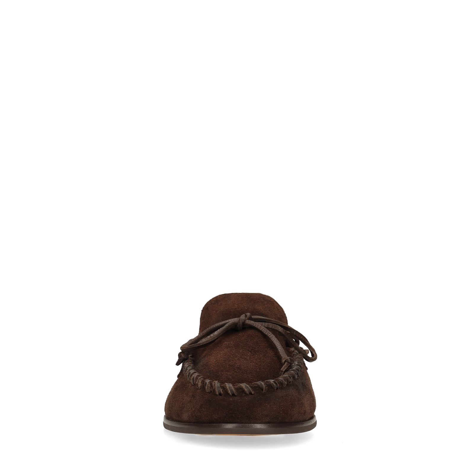 Donkerbruine suède loafers