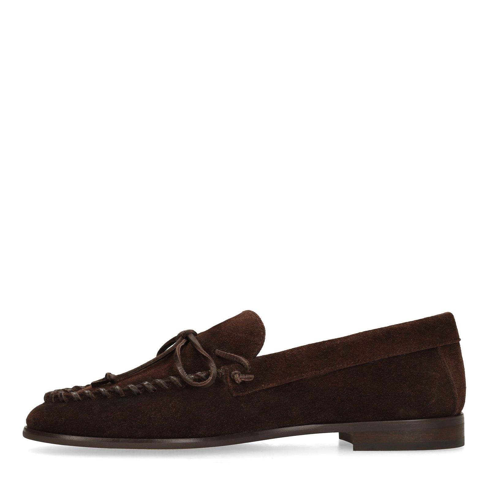 Donkerbruine suède loafers