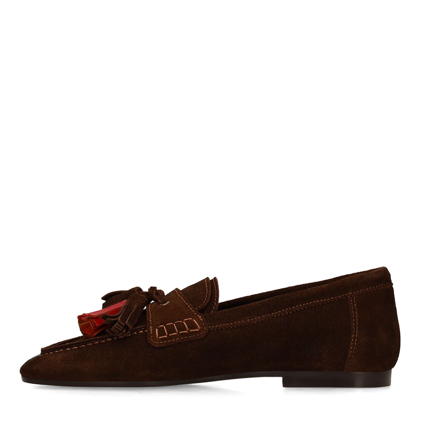 Donkerbruine suède loafers