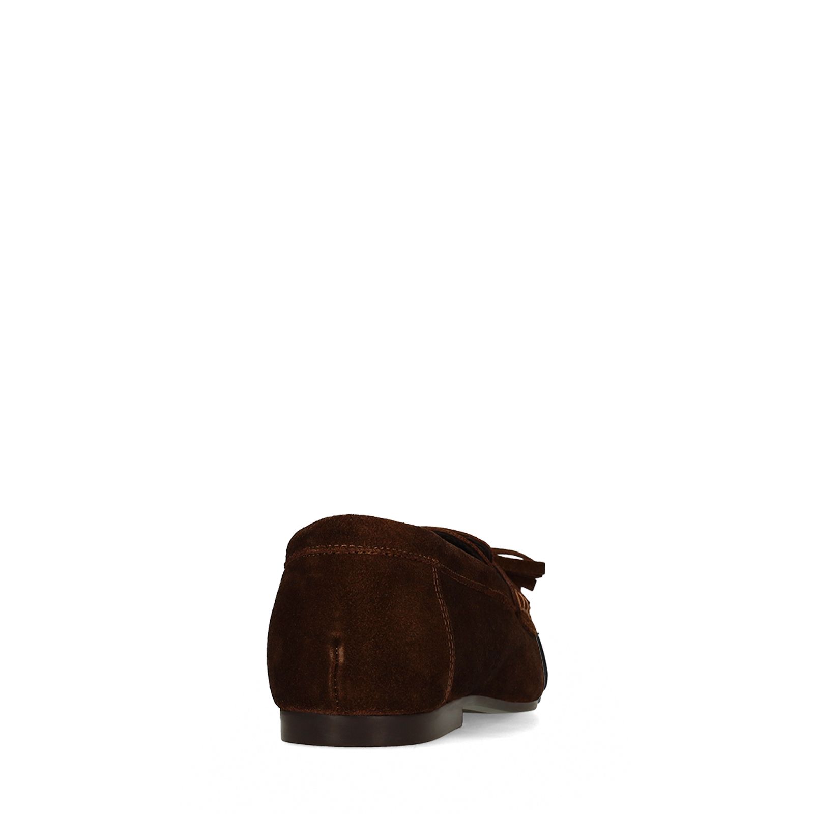 Donkerbruine suède loafers