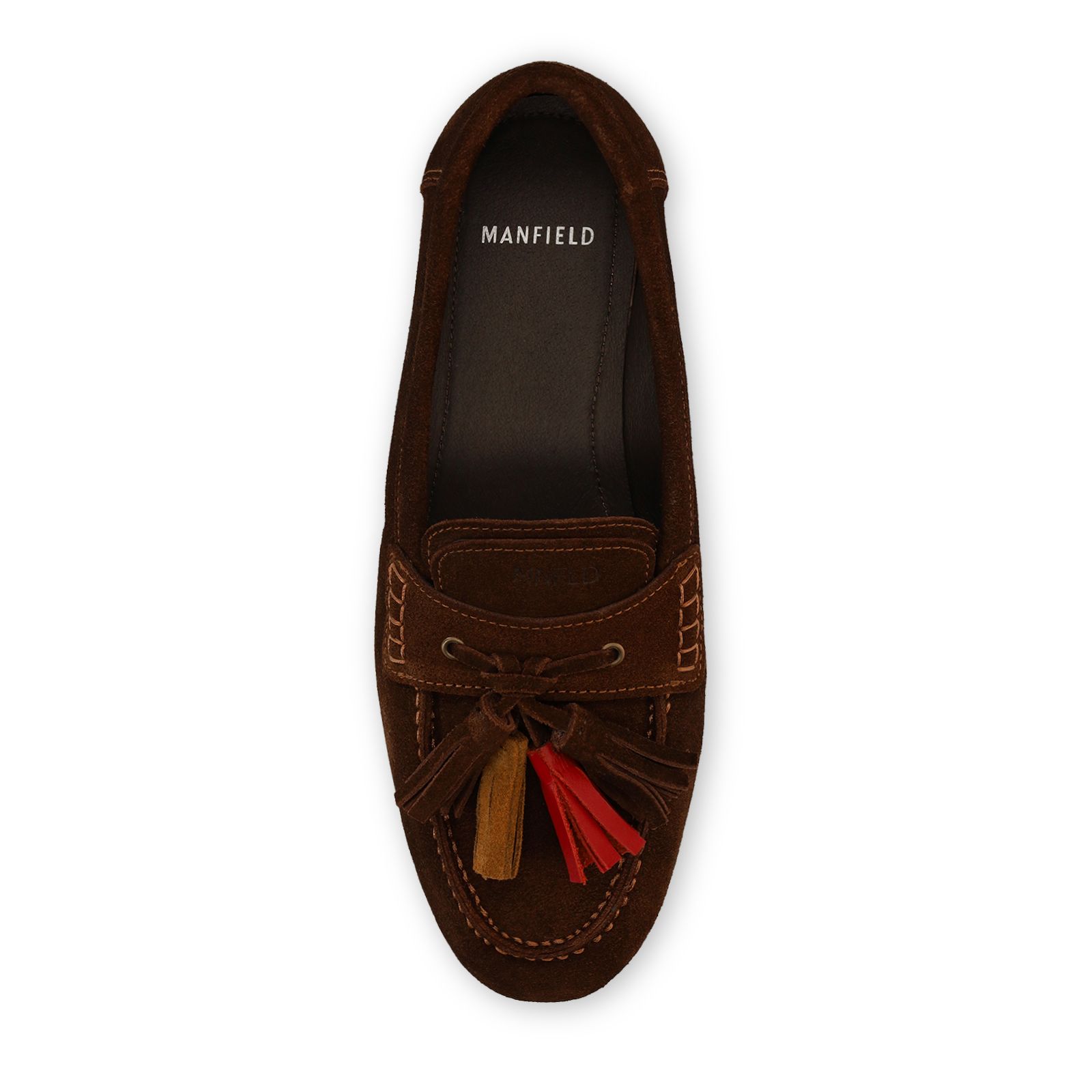 Donkerbruine suède loafers