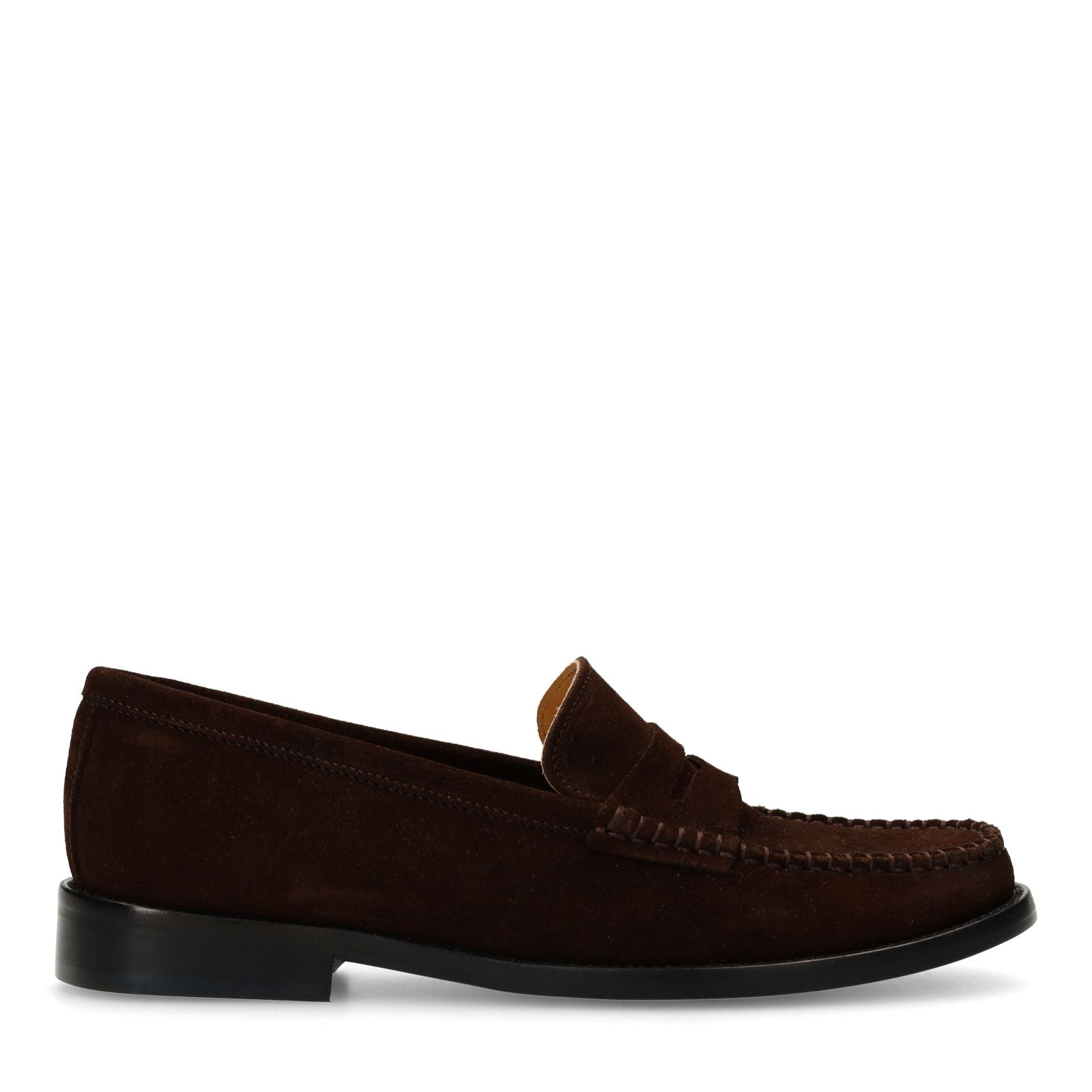 Dunkelbraune Veloursleder-Loafer