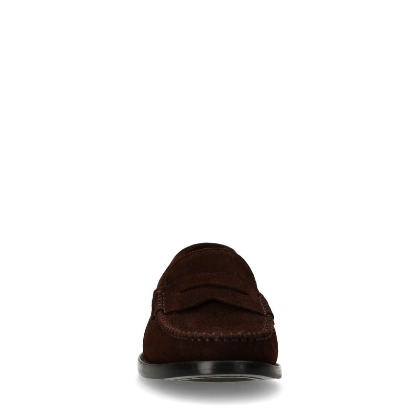 Donkerbruine suède loafers