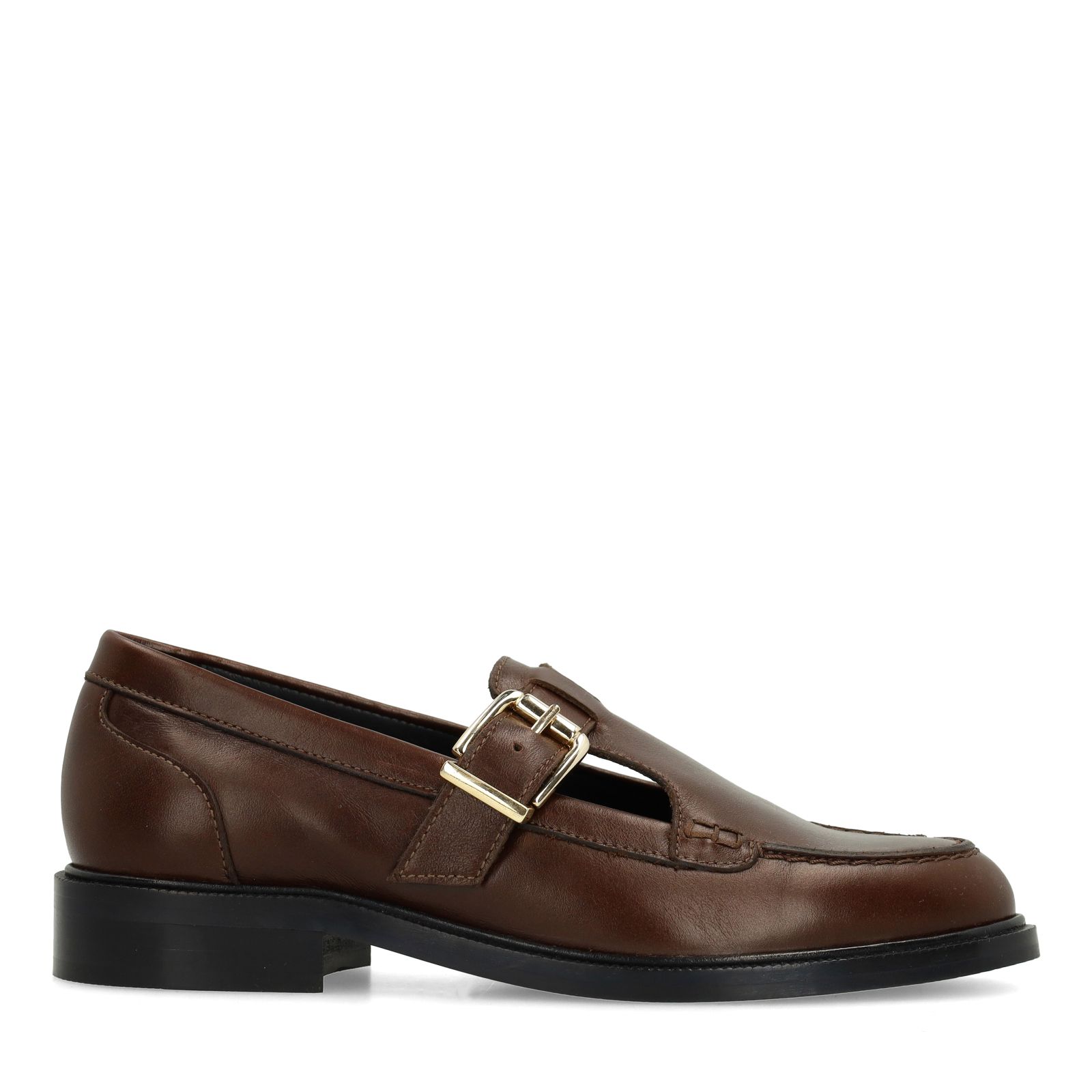 Dunkelbraune Leder-Loafer