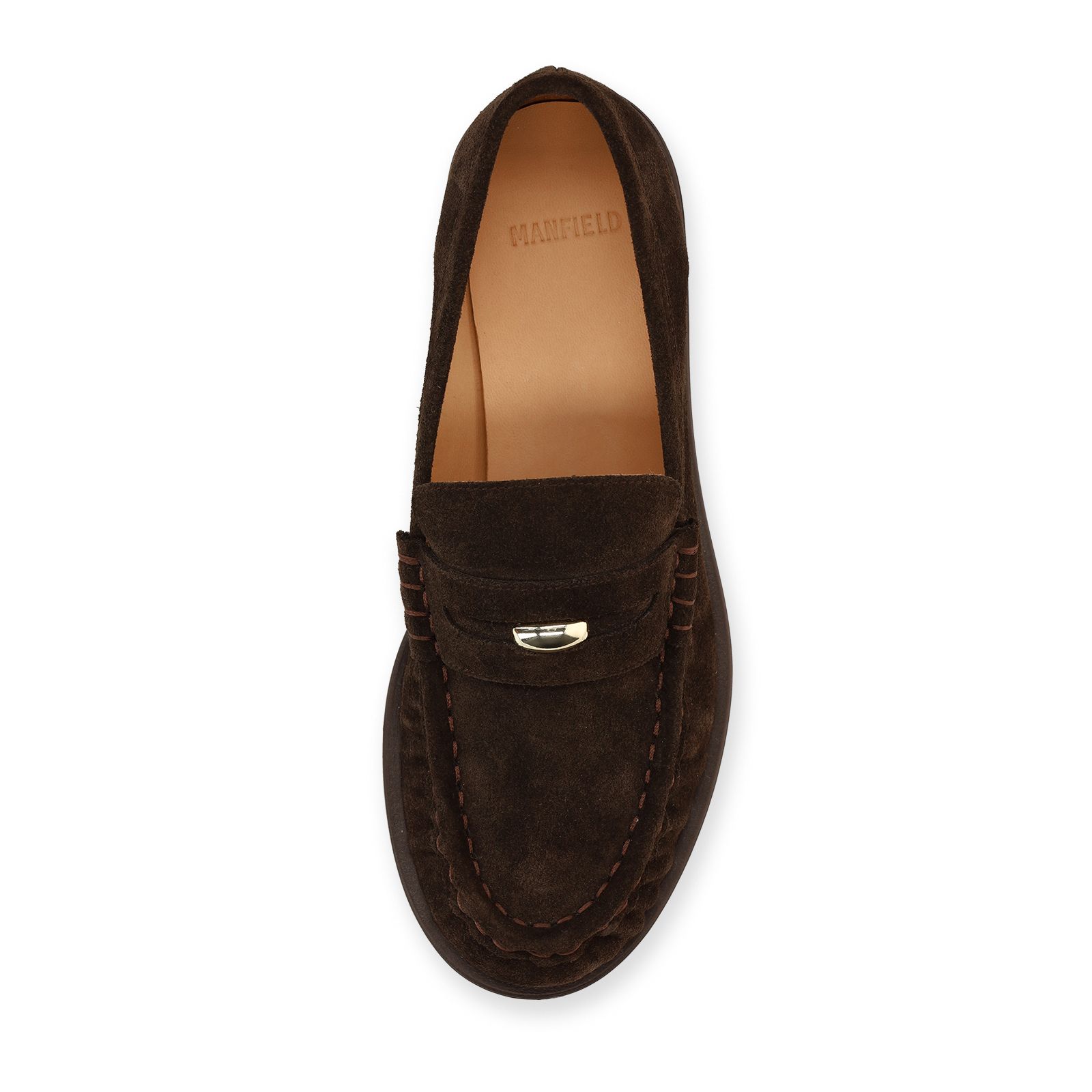 Braune Veloursleder-Loafer