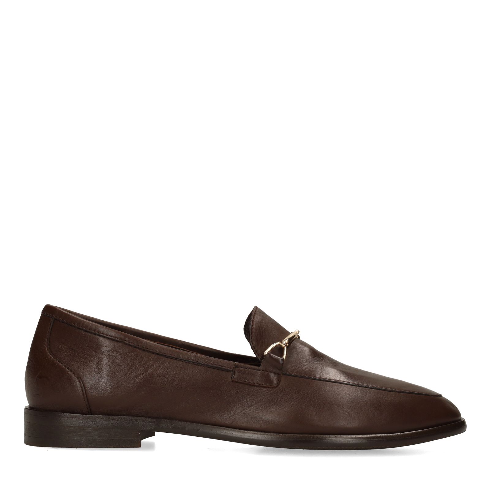 Bruine leren loafers