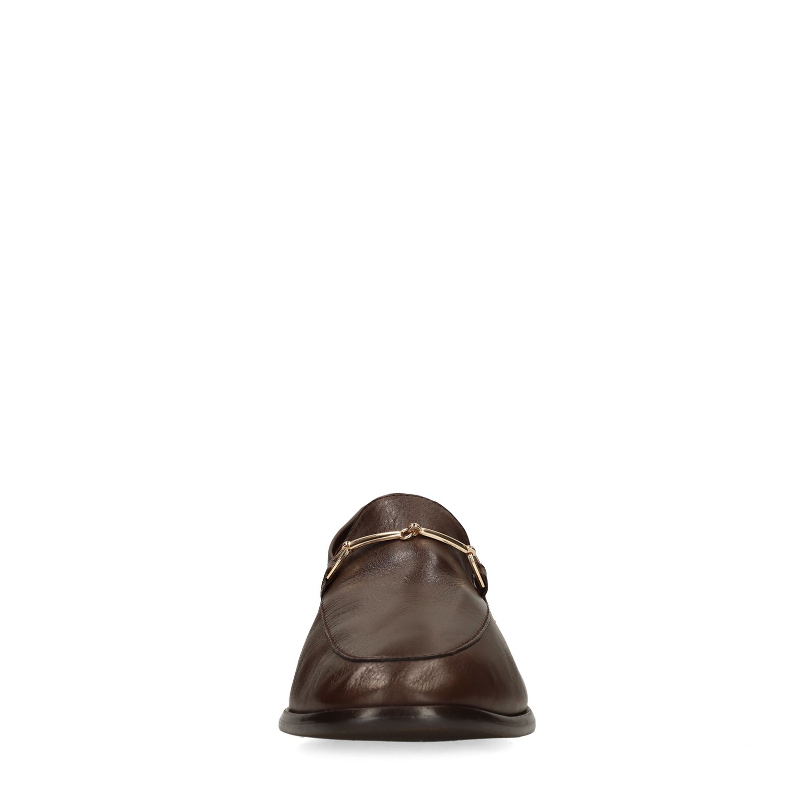 Bruine leren loafers