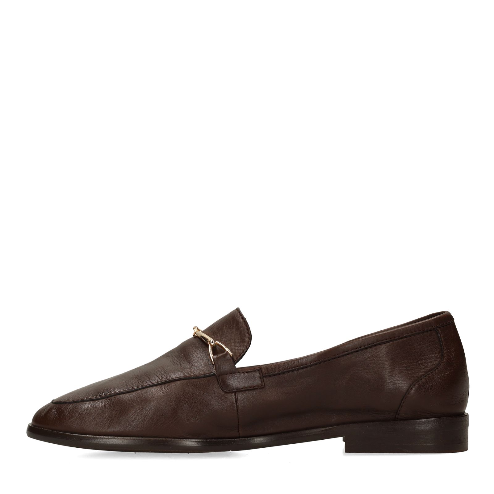 Bruine leren loafers