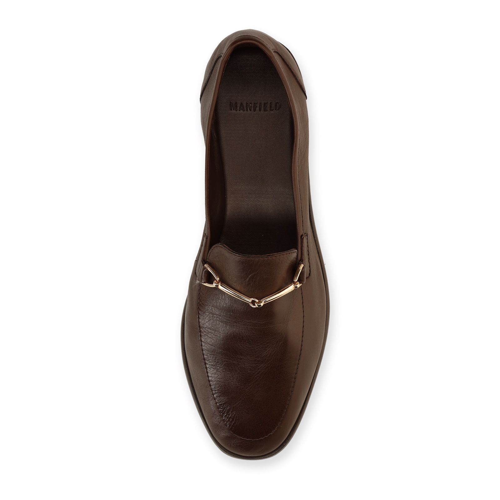 Bruine leren loafers