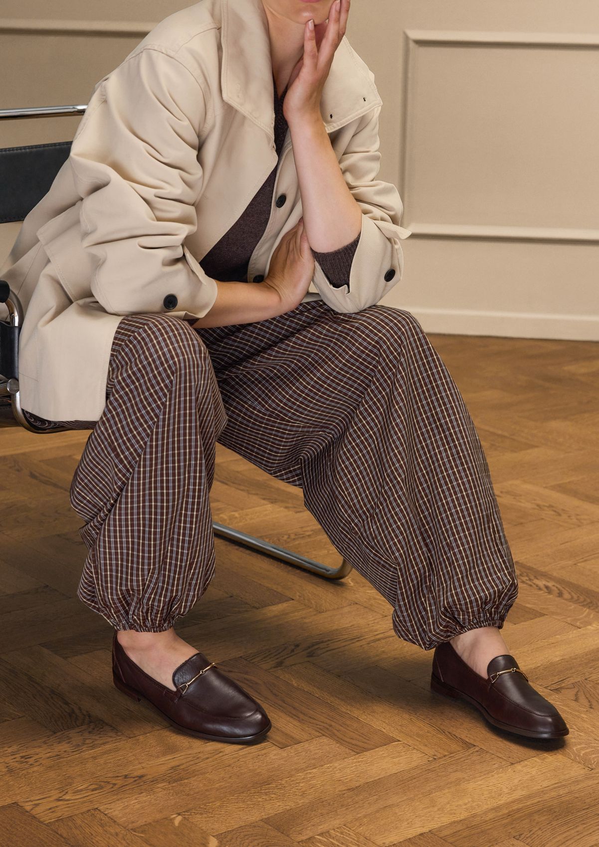 Braune Leder-Loafer