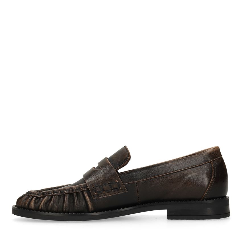 Braune Leder-Loafer