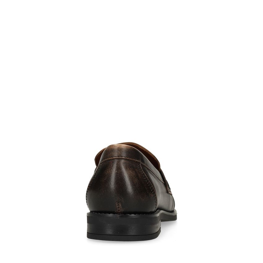 Braune Leder-Loafer