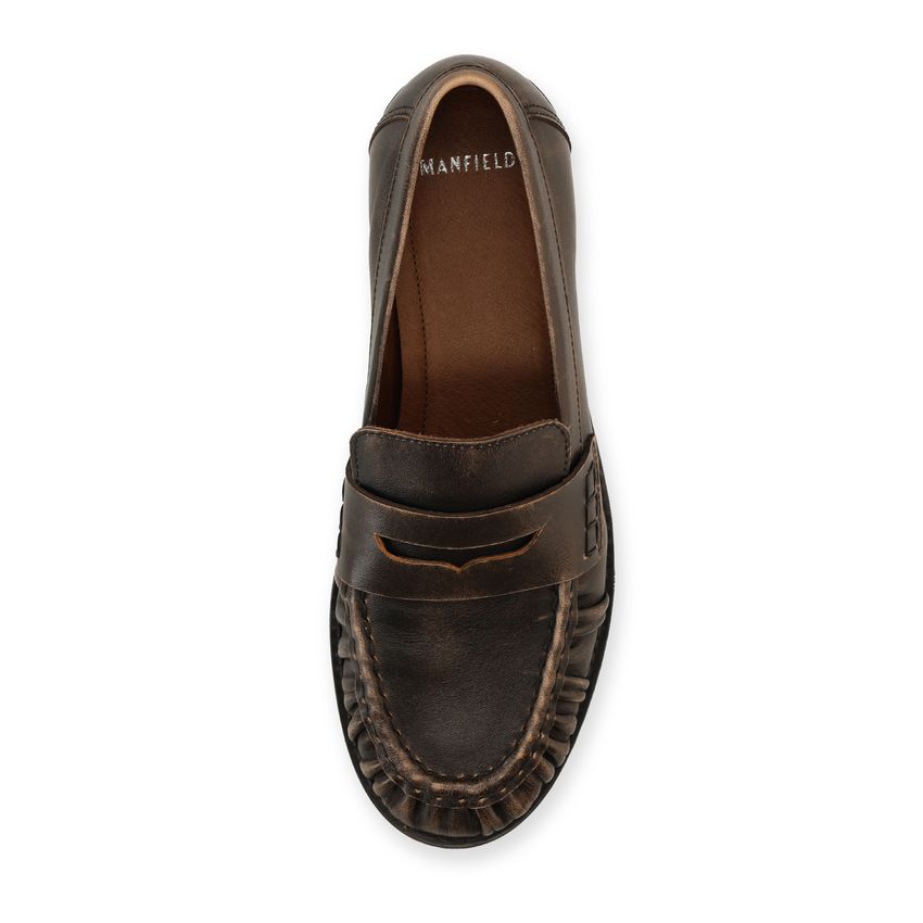 Braune Leder-Loafer
