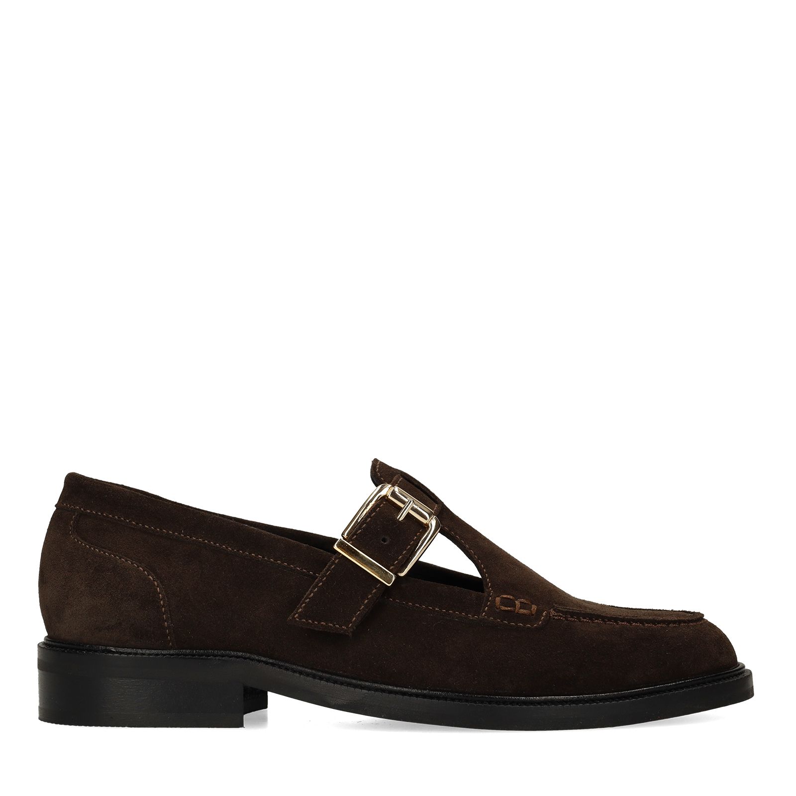 Braune Veloursleder-Loafer