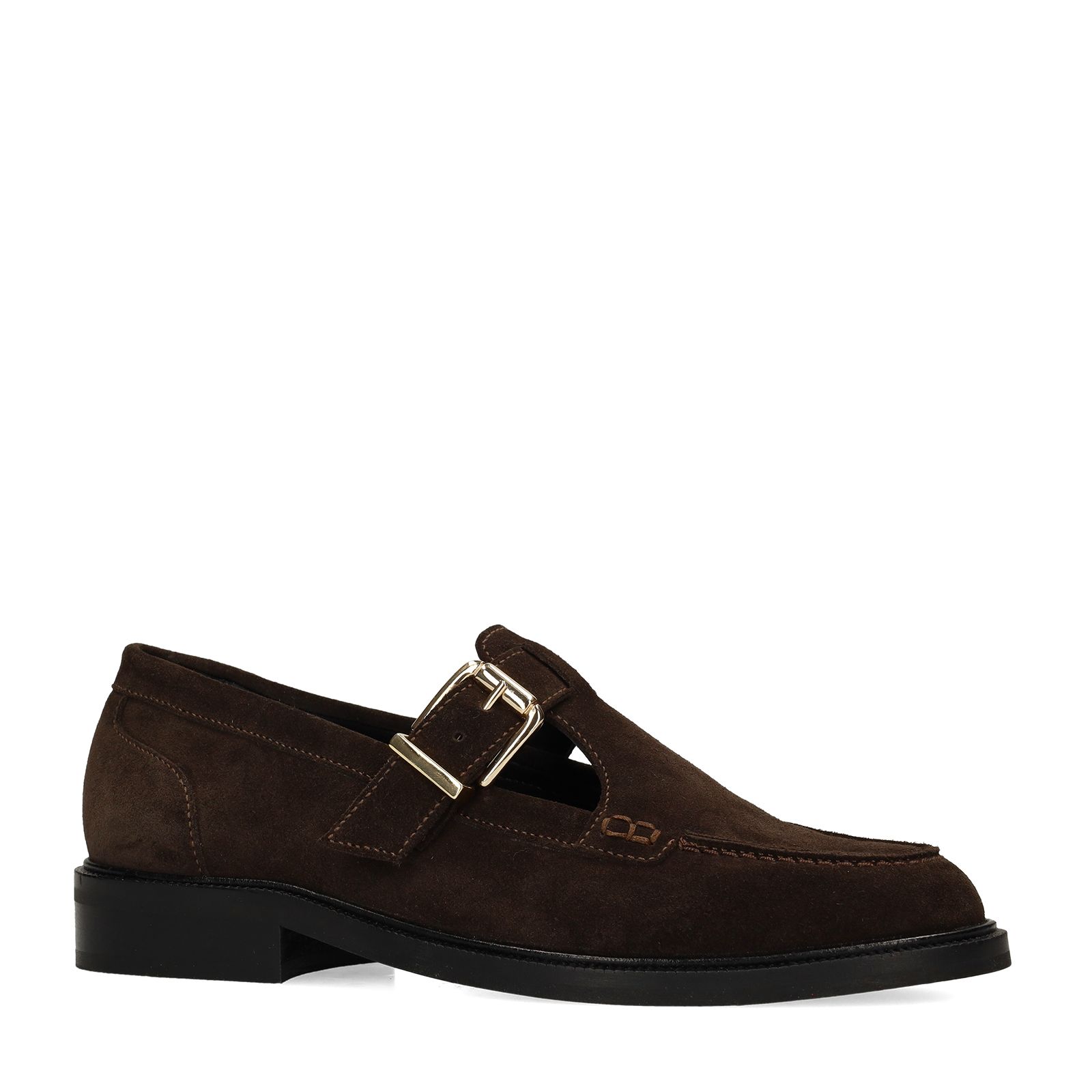 Braune Veloursleder-Loafer