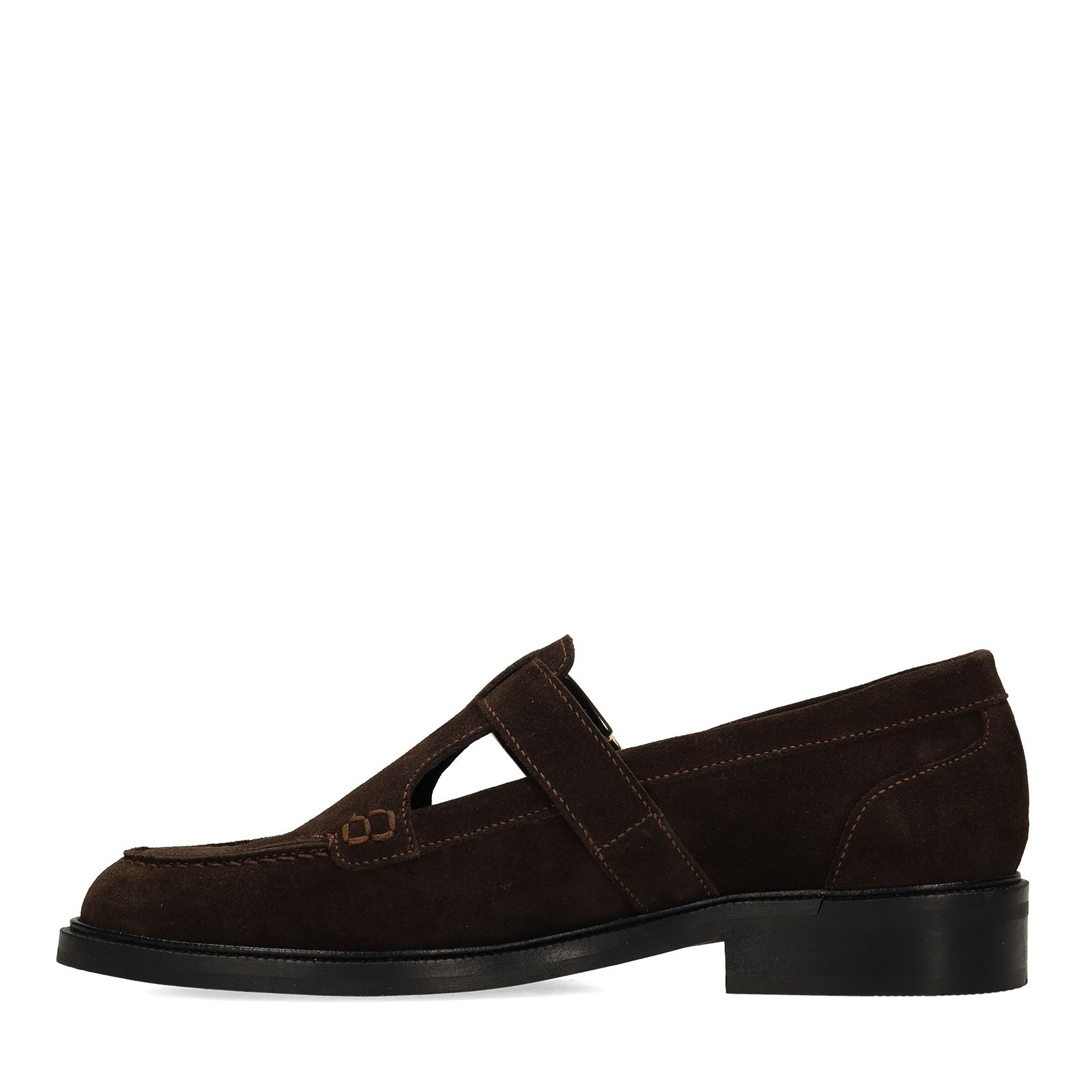 Braune Veloursleder-Loafer