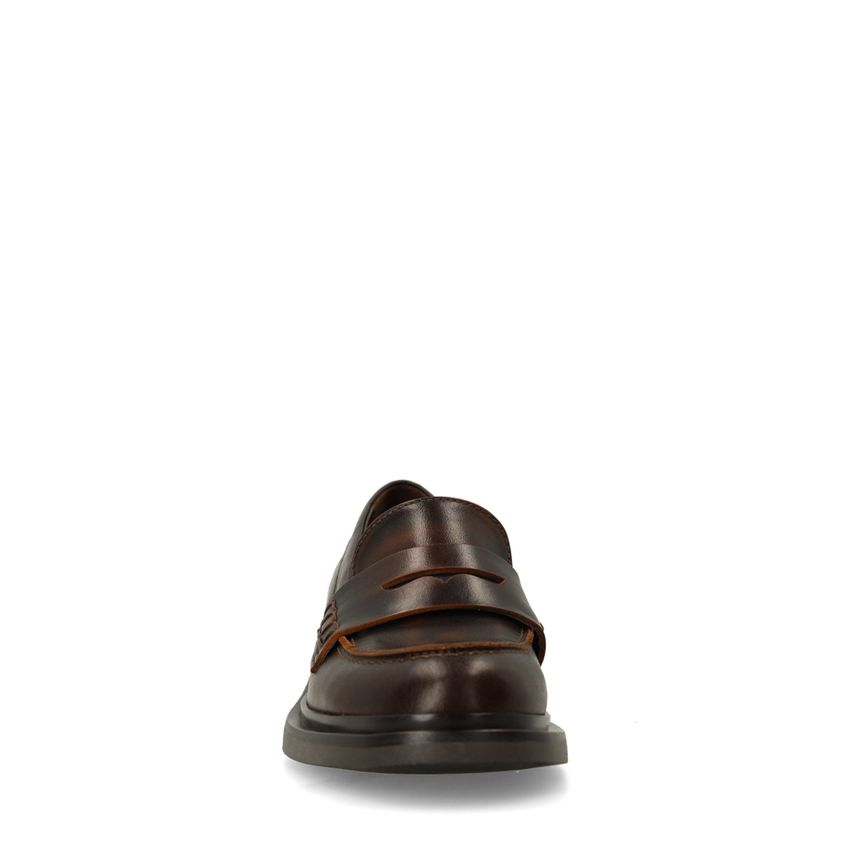 Bruine leren loafers