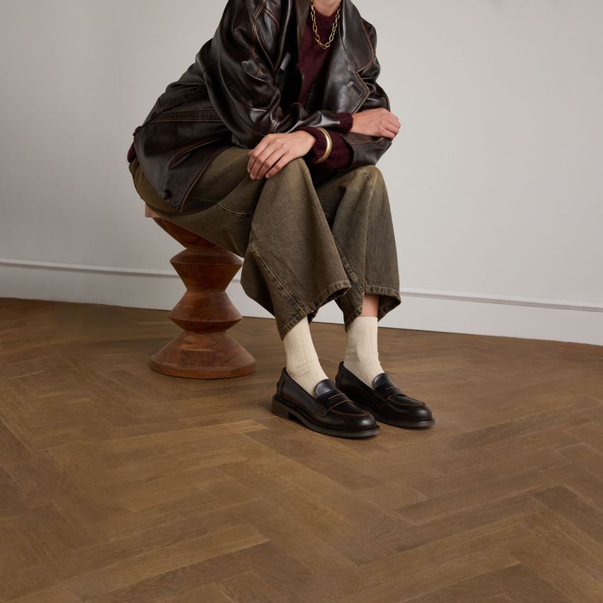 Braune Leder-Loafer