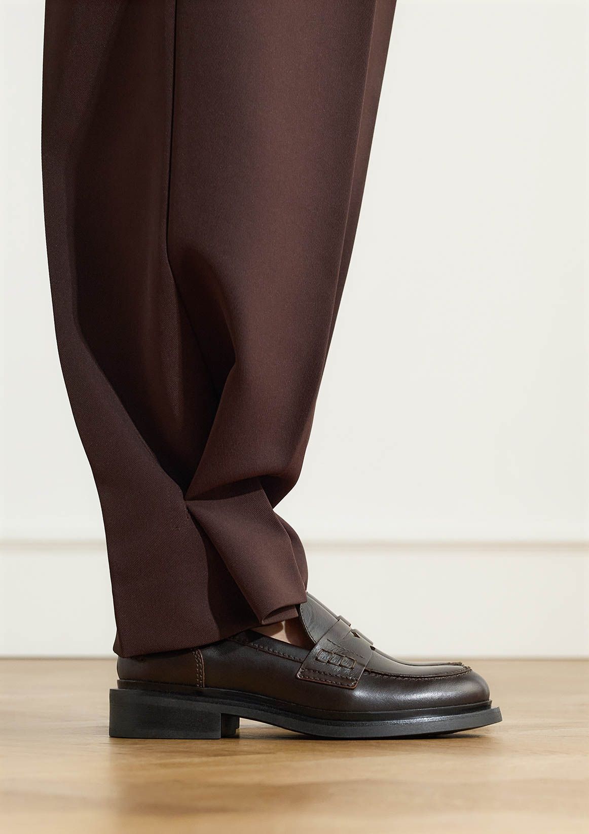 Braune Leder-Loafer