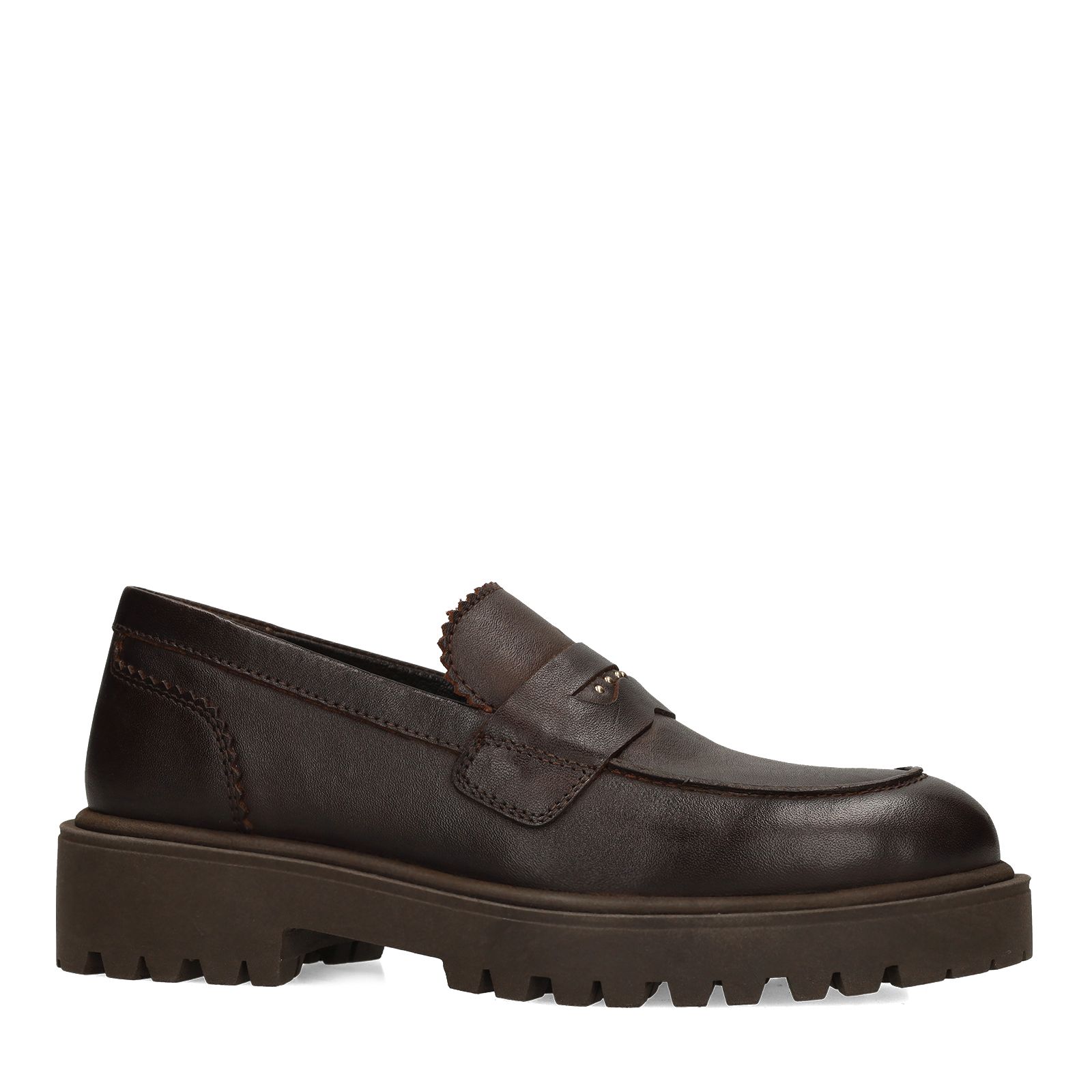 Braune Leder-Loafer
