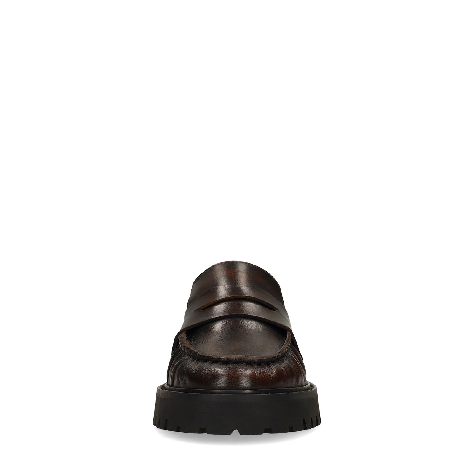 Bordeauxrote Statement-Loafer aus Leder