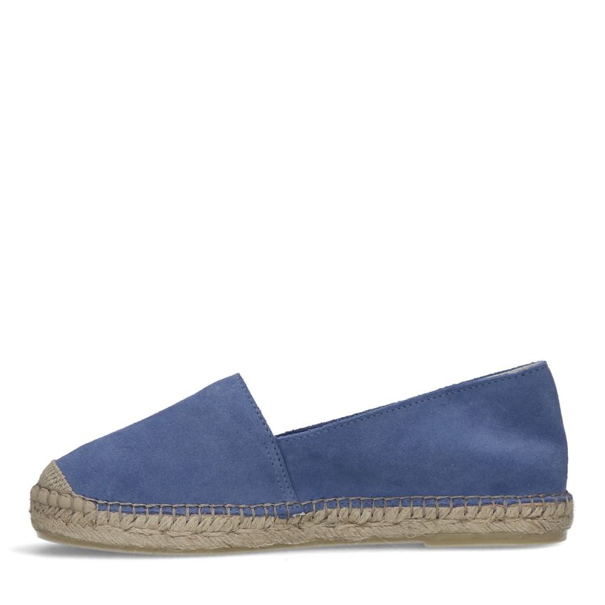 Blauwe suède espadrilles