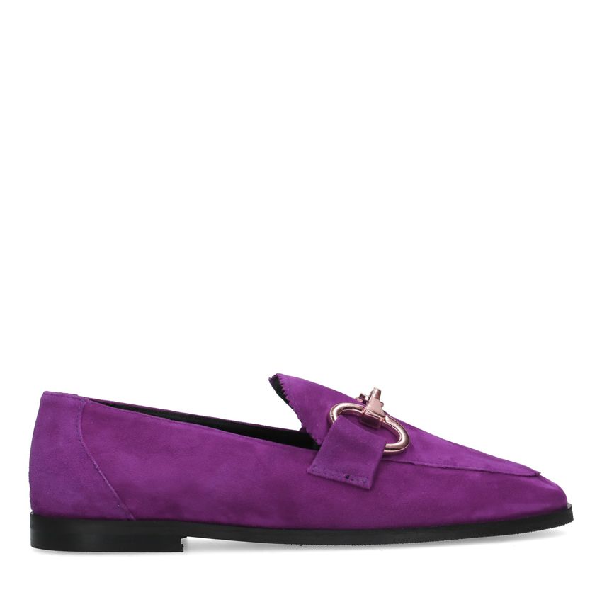 Paarse suède loafers