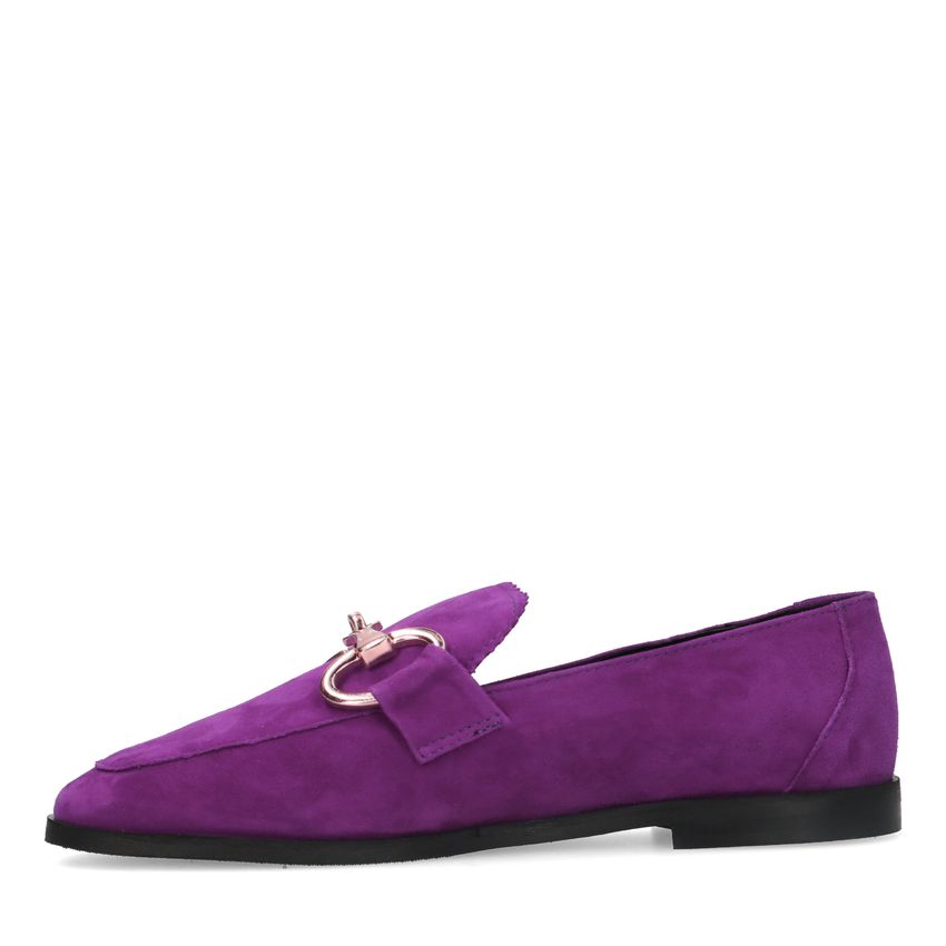 Paarse suède loafers