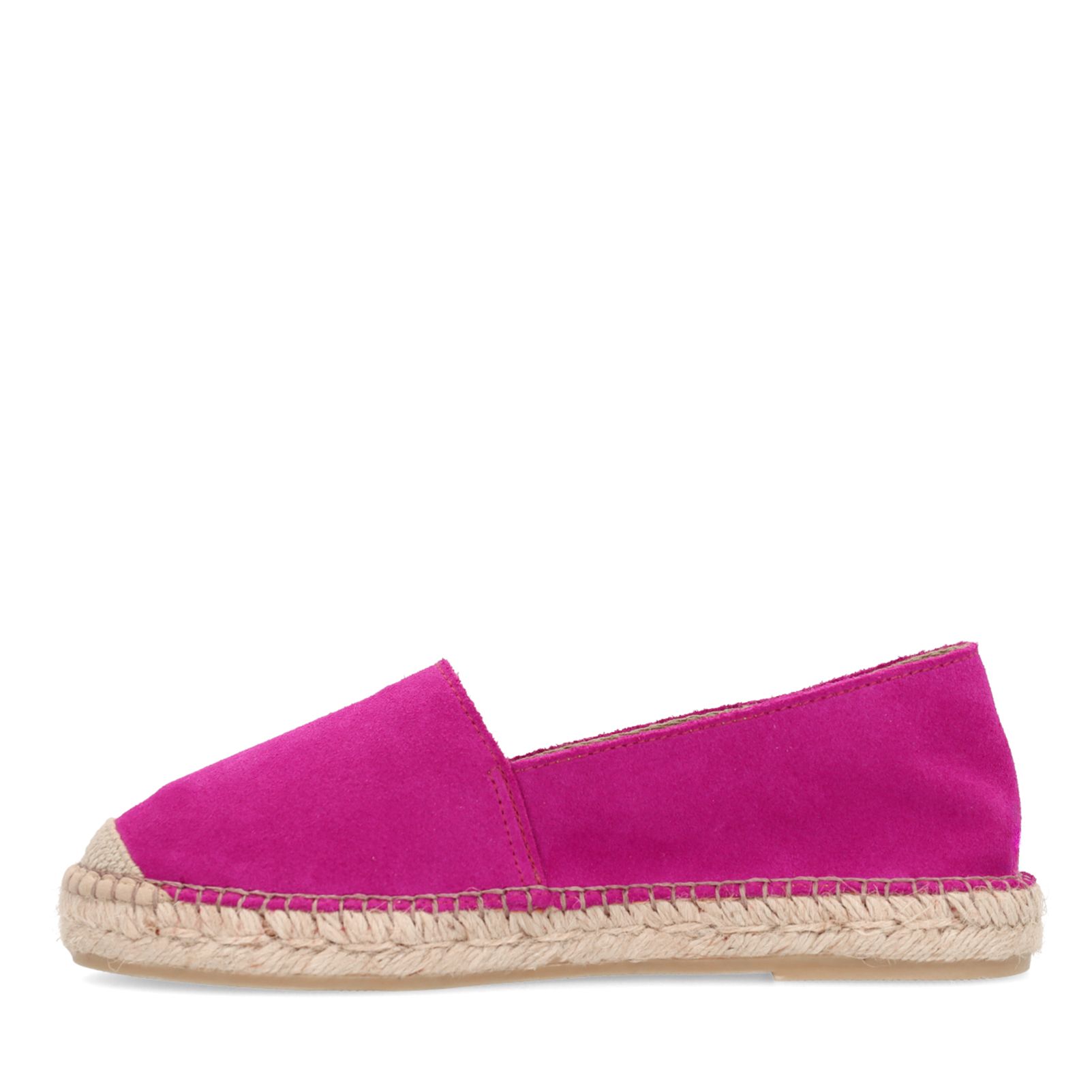 Roséfarbene Veloursleder-Espadrilles