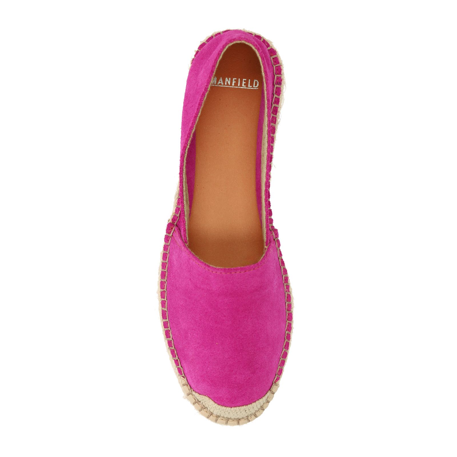 Roséfarbene Veloursleder-Espadrilles