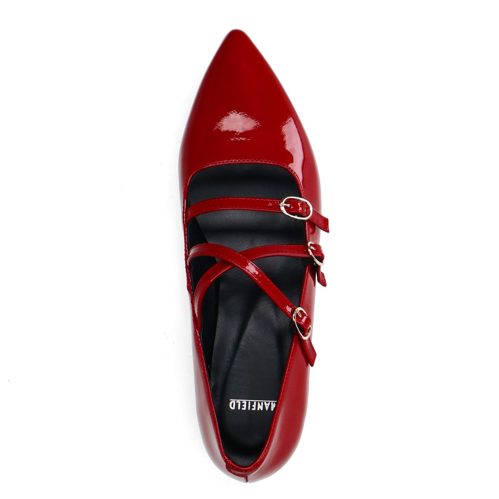 Rode lakleren loafers met hak