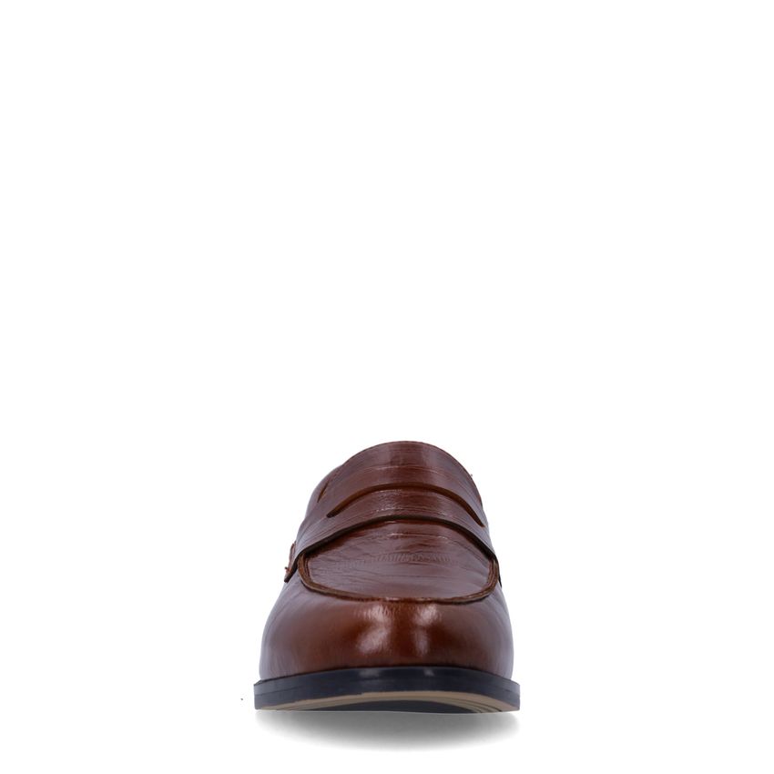 Bordeauxrote Loafer aus Lackleder