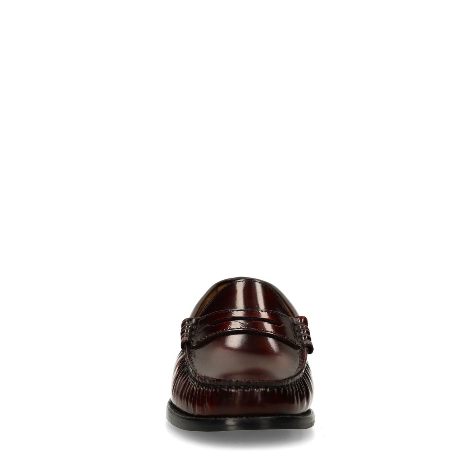 Bordeauxrote Leder-Loafer