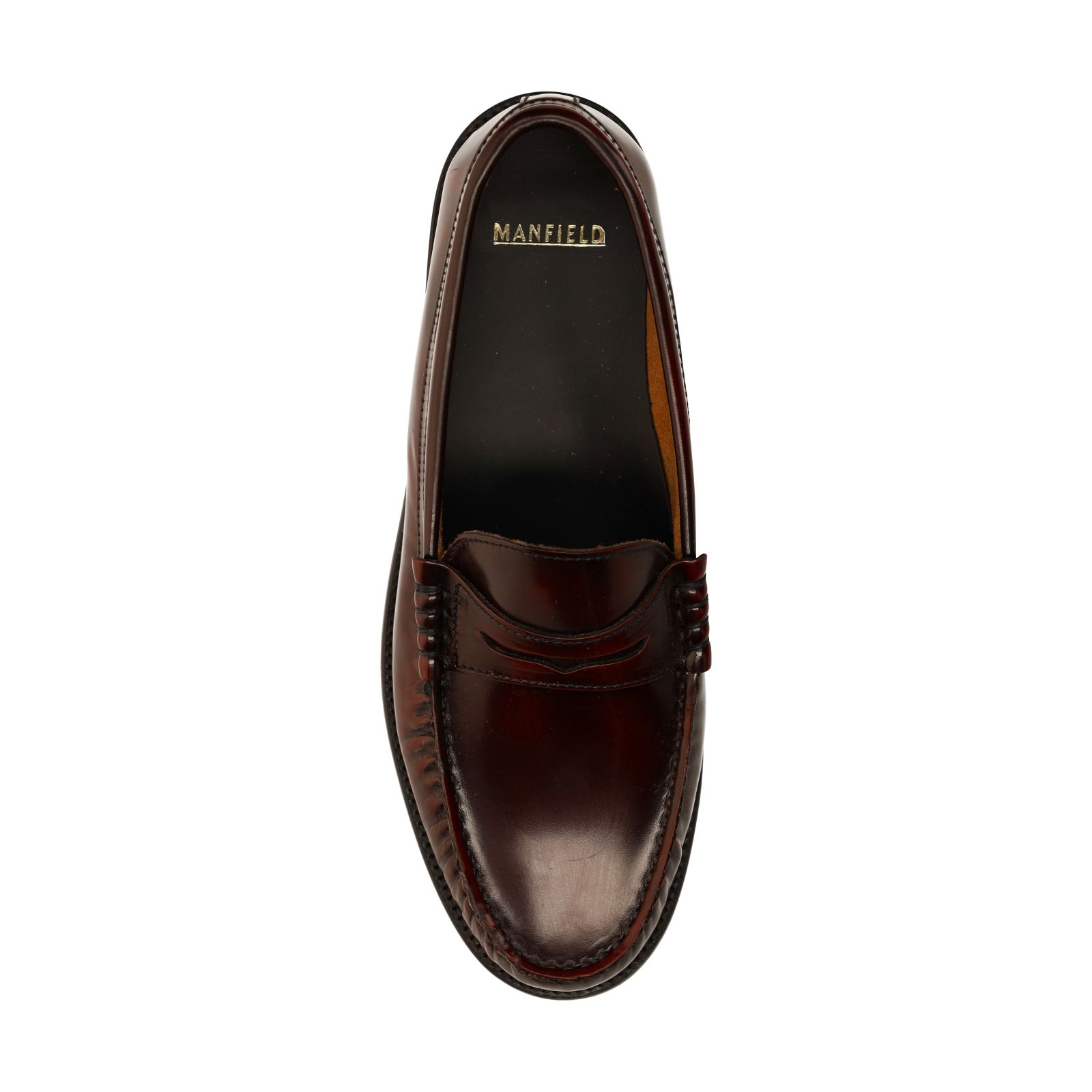 Bordeauxrote Leder-Loafer