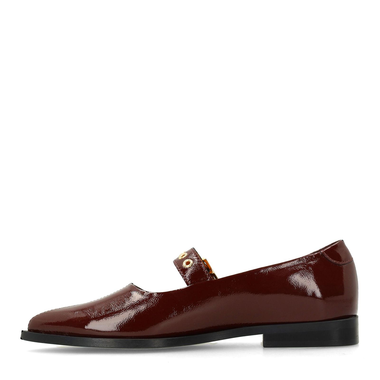 Burgundy lakleren loafers