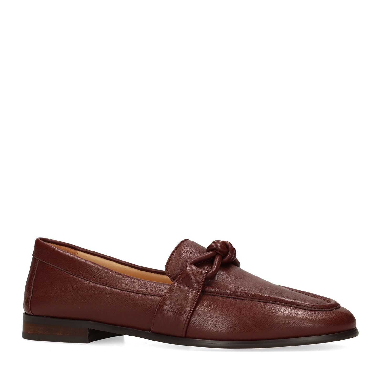 Bordeaux rode leren loafers