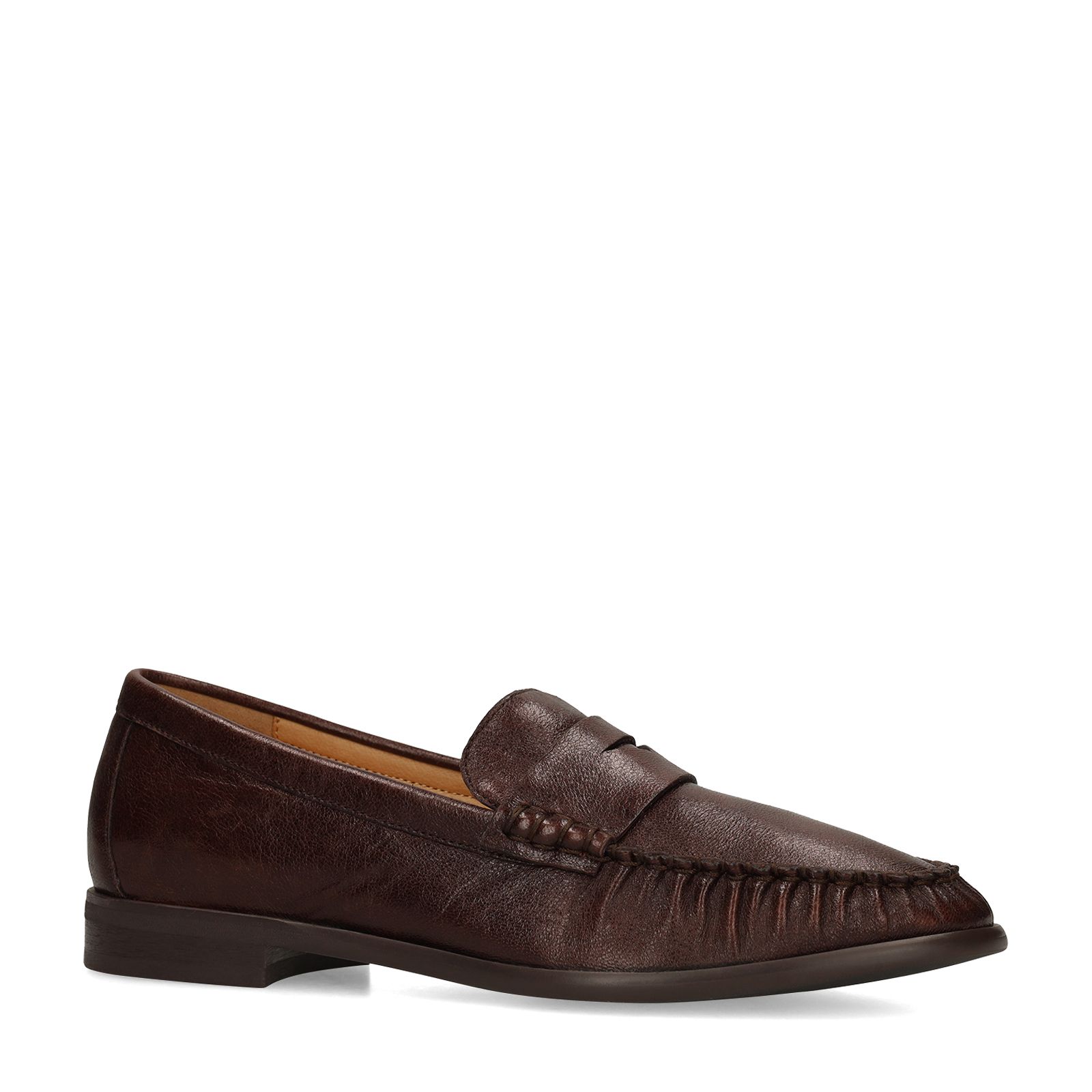Rode leren loafers