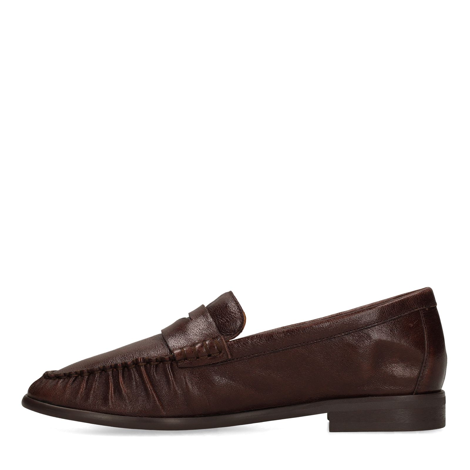 Rode leren loafers
