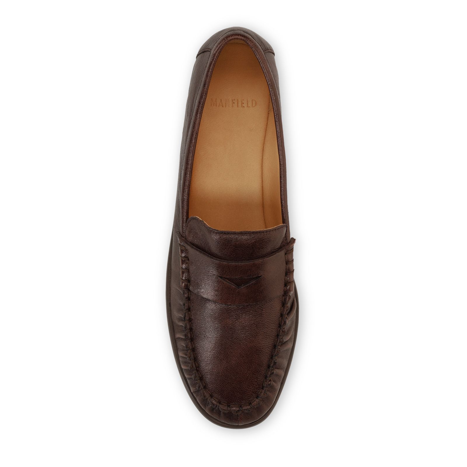 Rode leren loafers
