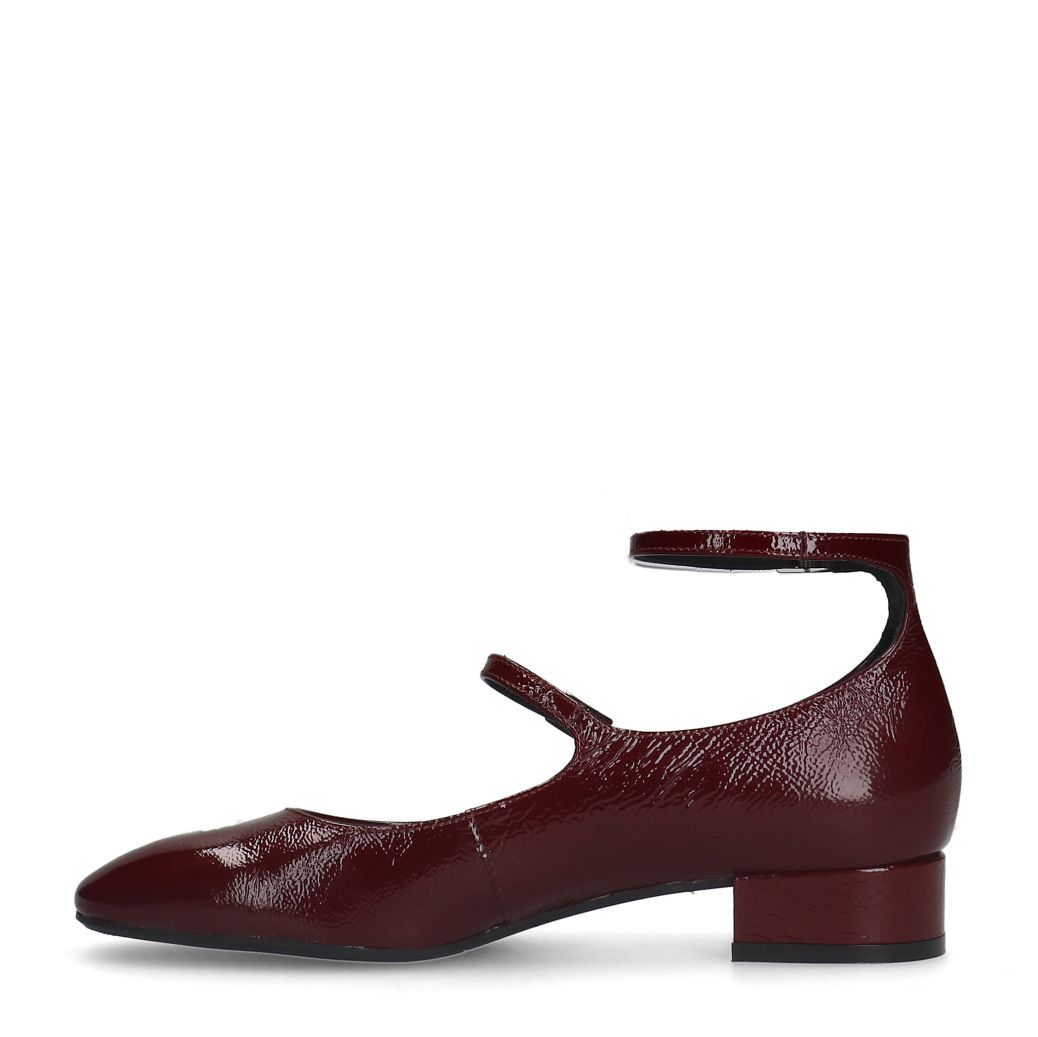 Bordeaux rode lak leren Mary Jane pumps