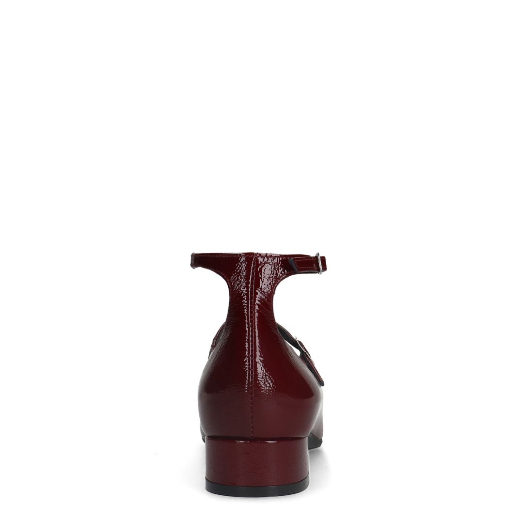 Bordeaux rode lak leren Mary Jane pumps