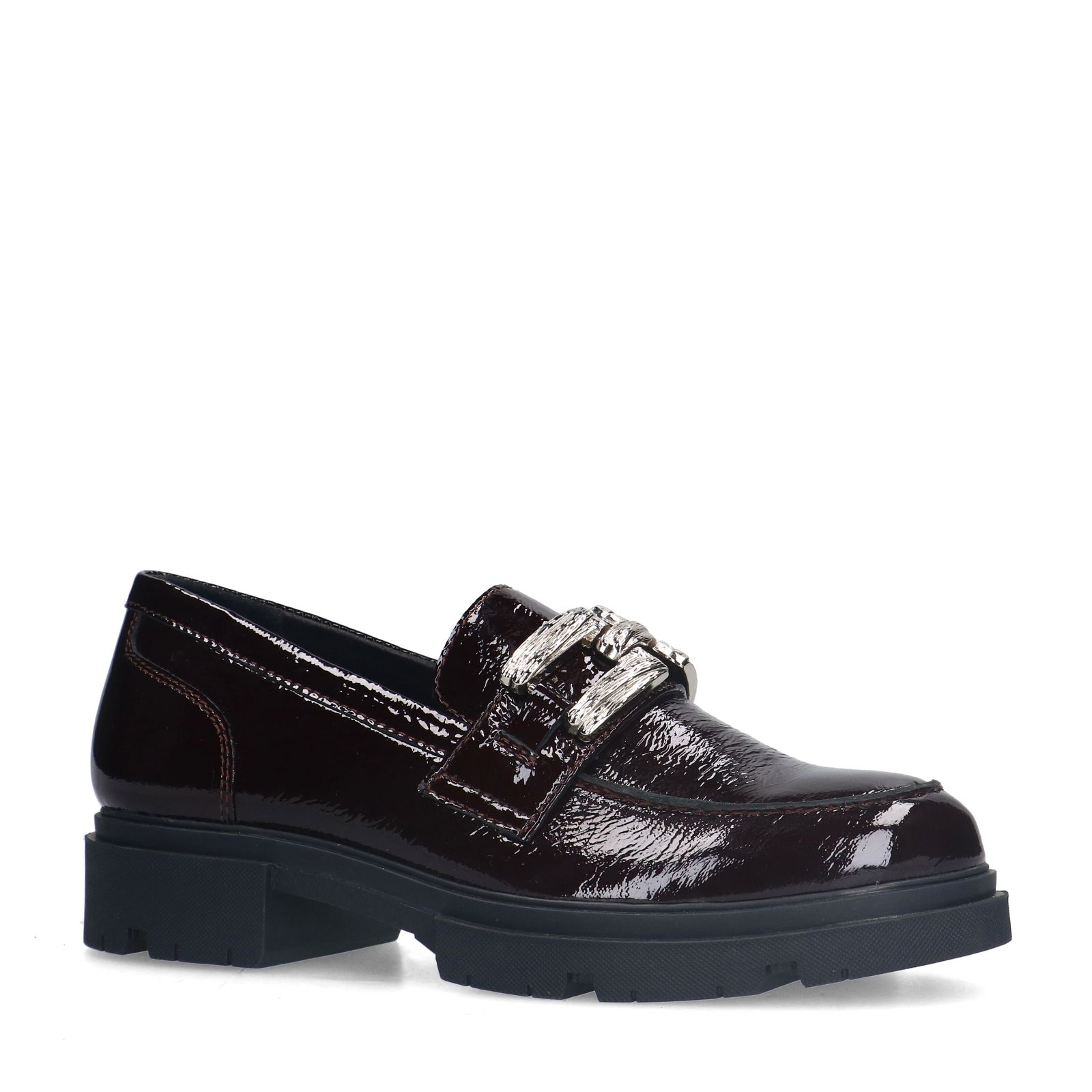 Bordeaux rode lakleren loafers