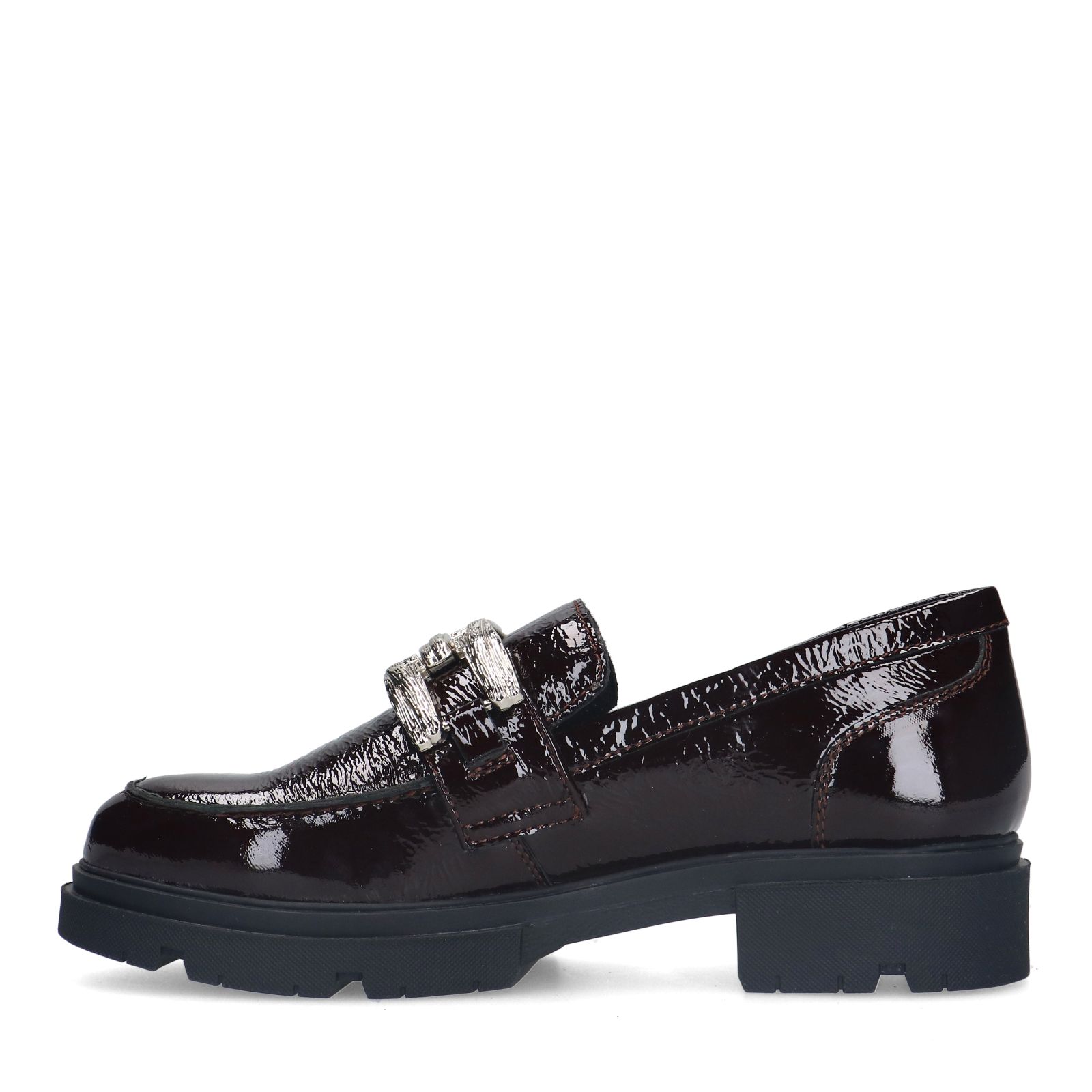 Bordeaux rode lakleren loafers
