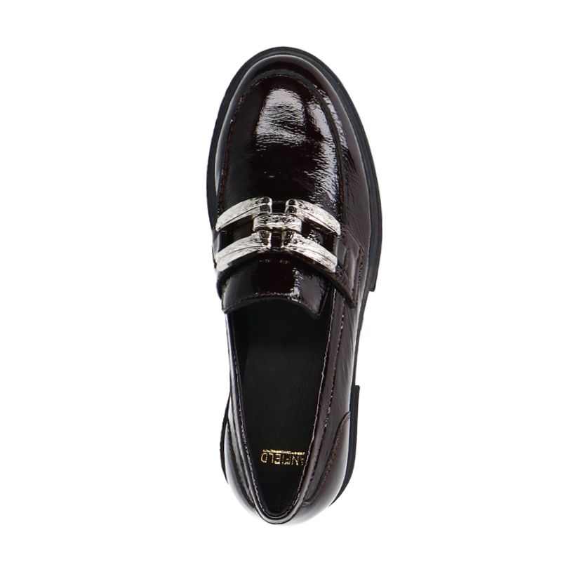 Bordeaux rode lakleren loafers