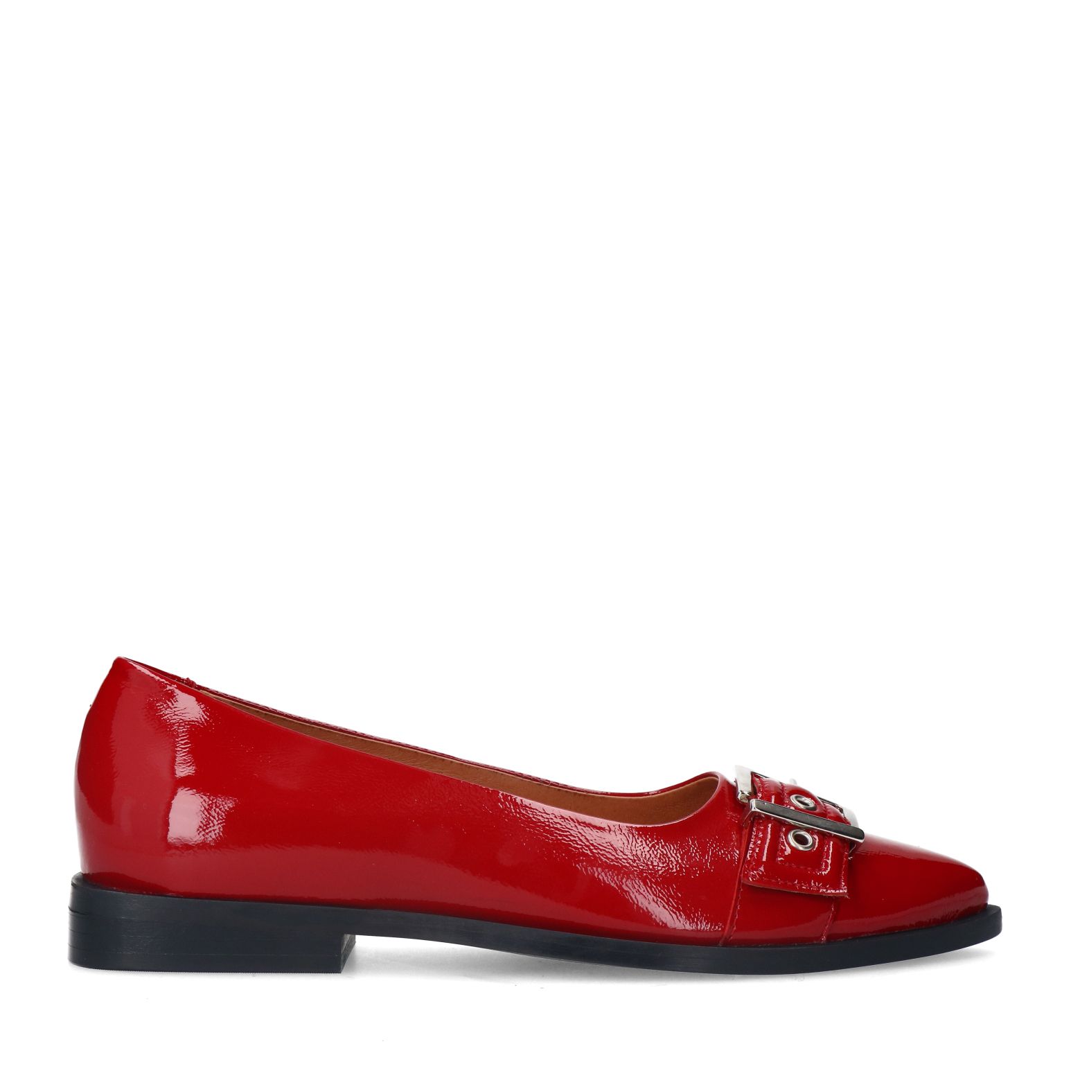 Rote Leder-Loafer